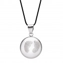 Bola de grossesse Babyfeet diamant Rhodium - Cache Coeur