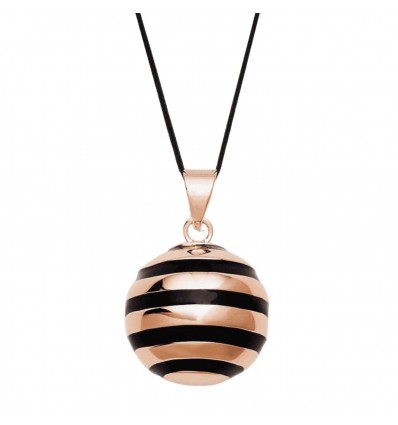 Bola de grossesse Breton noir et or rose - Cache Coeur