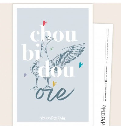 Carte Chou bi dou Oie - Happypotame