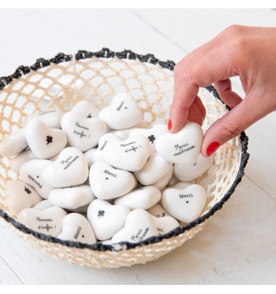 Coeur en céramique "Merci Maitresse"