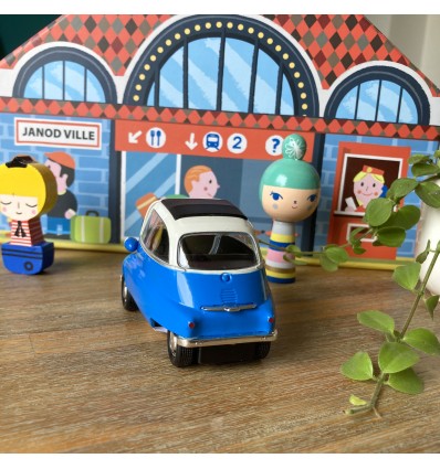 Voiture Isetta BMW Bleu