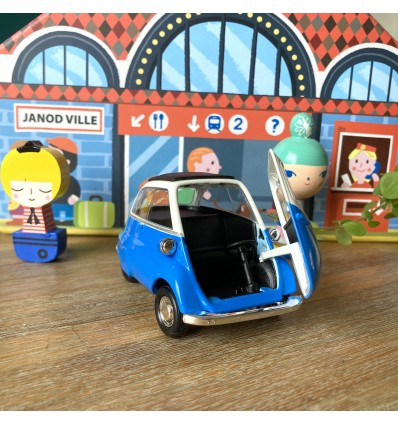 Voiture Isetta BMW Bleu