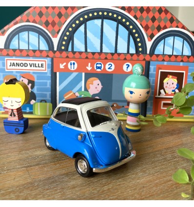 Voiture Isetta BMW Bleu