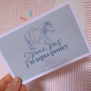 Carte J'peux pas j'ai aqua-poney - Happypotame 2