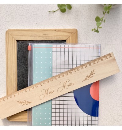Règle en bois Merci Maître - Artyfetes