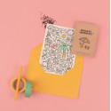 Carte à colorier et graines à planter "Bonnes vacances"