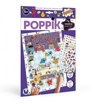 Poster créatif Labo en Folie 150 stickers - Poppik