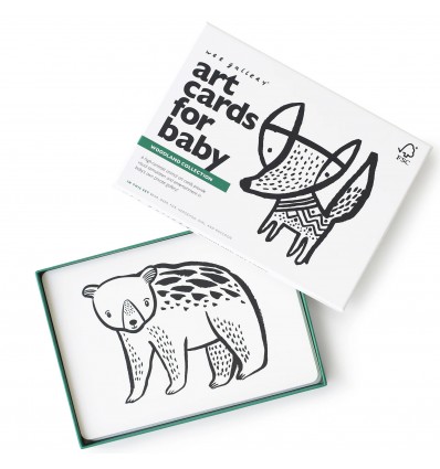 Cartes noir et blanc animaux de la forêt - Wee Gallery