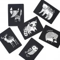Cartes noir et blanc animaux de la forêt - Wee Gallery