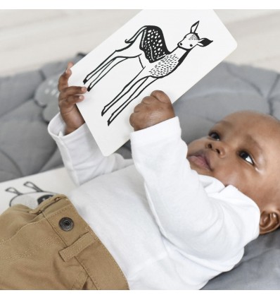 Cartes noir et blanc animaux de la forêt - Wee Gallery