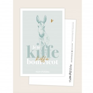 Carte Je te Kiffe kiffe bourricot - Happypotame
