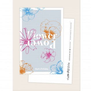 Carte Flower power - Happypotame