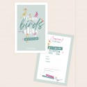 8 invitations "it's my birds day" - Happypotame