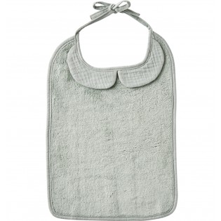 Grand bavoir à col - Vert de gris