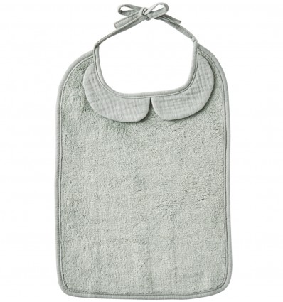 Grand bavoir à col - Vert de gris
