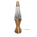 Lampe à lave paillettes dorées