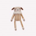 Doudou Chien combinaison à rayures ocre - Main Sauvage