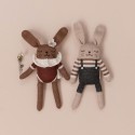 Doudou Lapin pull rayé - Main Sauvage