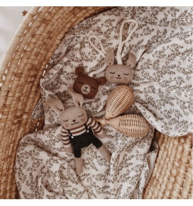 Doudou Lapin pull rayé - Main Sauvage