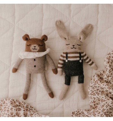 Doudou Lapin pull rayé - Main Sauvage