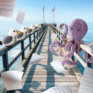 Grande peluche pieuvre Maya - Jellycat 2