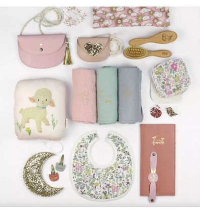 Lune pailletée dorée - Barnabé aime le café