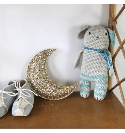 Lune pailletée dorée - Barnabé aime le café