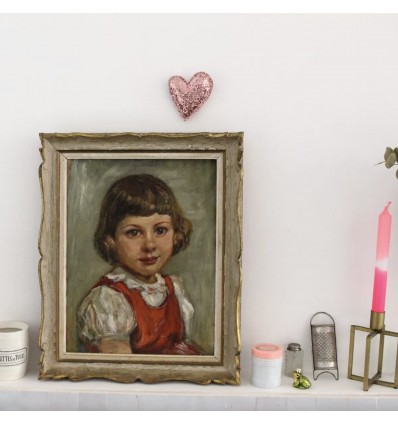 Coeur pailleté rose - Barnabé aime le café