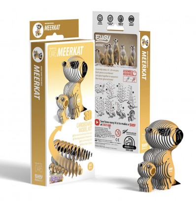 Eugy puzzle Mangouste 3D en carton