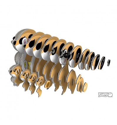 Eugy puzzle Mangouste 3D en carton