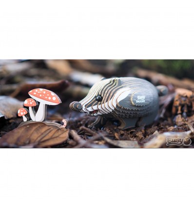 Eugy puzzle Blaireau 3D en carton