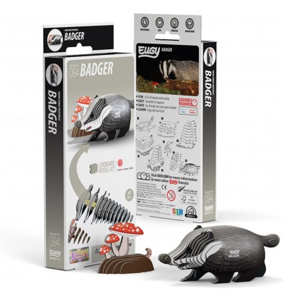 Eugy puzzle Blaireau 3D en carton