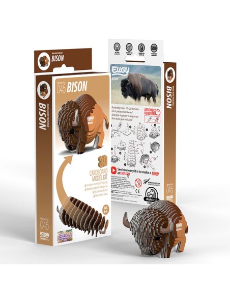 Eugy puzzle Bison 3D en carton