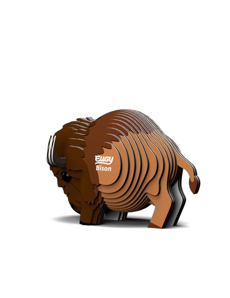 Eugy puzzle Bison 3D en carton