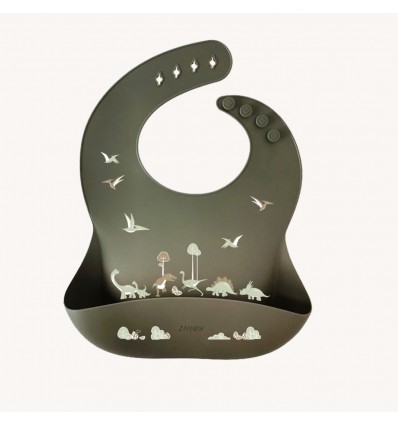 Bavoir en silicone Dinosaures - Zakuw