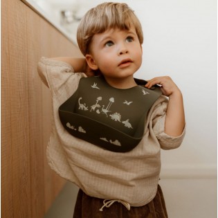 Bavoir en silicone Dinosaures - Zakuw