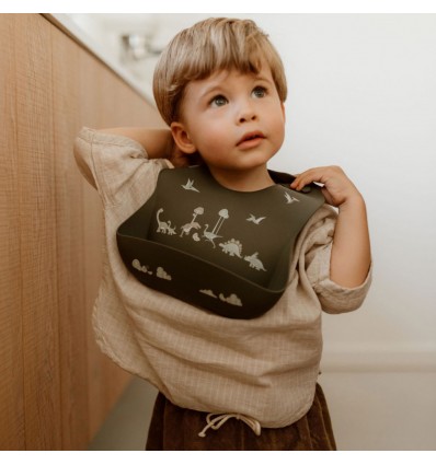 Bavoir en silicone Dinosaures - Zakuw