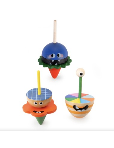 Toupie bois monstre - Kikkerland