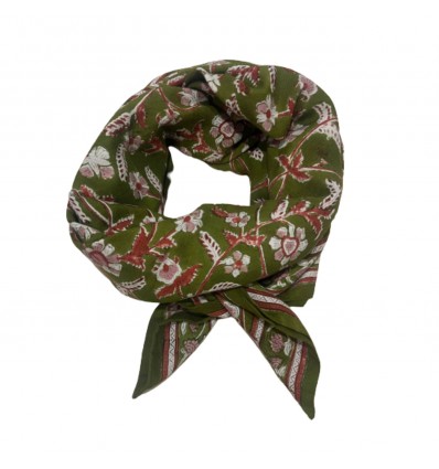 Foulard Dheli menthe 100 cm - So Family
