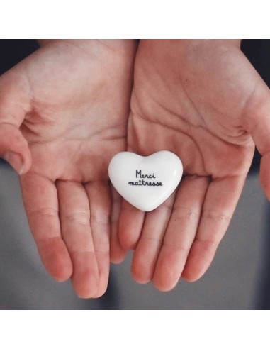 Coeur en céramique "Merci Maitresse"