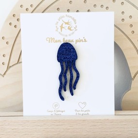 Pin's Méduse bleue - Les Petites Hirondelles