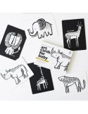 Cartes noir et blanc Safari - Wee Gallery