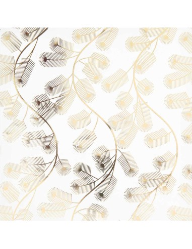 Papier cadeau Branche Sapin Blanc - Rico Design