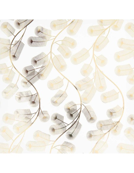 Papier cadeau Branche Sapin Blanc - Rico Design