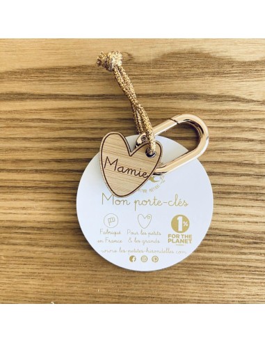 Porte-clés en bois Mamie - Les Petites Hirondelles