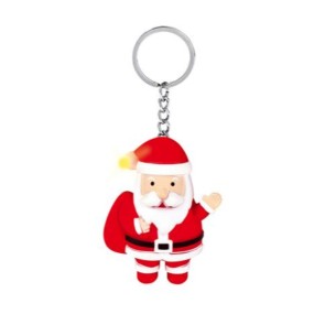 Porte-clé musical avec lampe Père Noël