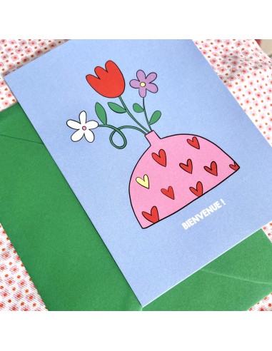 Carte Bienvenue fleurs - Mariisoré