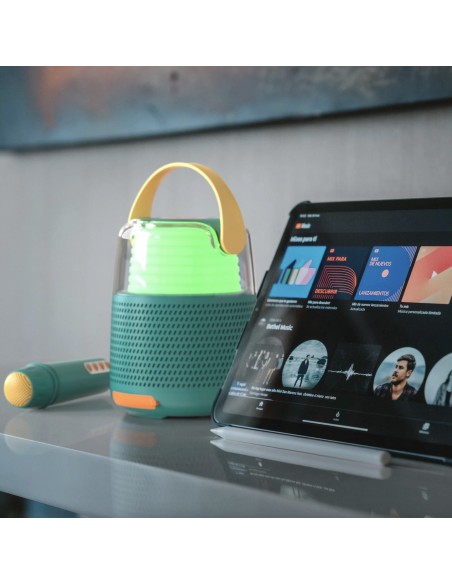 Enceinte et Karaoké Turquoise - Mobility On Board