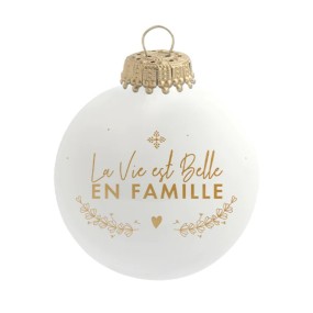 Boule de Noël La vie est belle en famille - Baubels