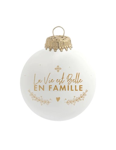 Boule de Noël La vie est belle en famille - Baubels